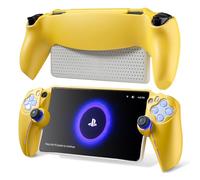 UYIYE Case for PlayStation Portal,Shockproof Rubber Cover-Yellow&White | 1:1 Perfect Fit, Heat Dissipation Holes, Ergonomic Anti-Scratch Grip Skin Shell, Full Access to Ports for PS Remote Player