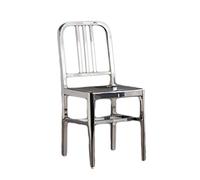 UYKUM Dining Chair Stainless Steel Chairs Personalized Design Family Backrest Stainless Steel Stool Modern Simple Single Chairs