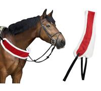 UYLKM Christmas Fleece Scarf for Horse, Red Santa Equestrian Decoration Holiday Xmas Parade Adjustable Scarf