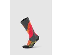 UYN All Mountain Lady's Ski Socks - Medium Grey Melange/Pink, 35/36