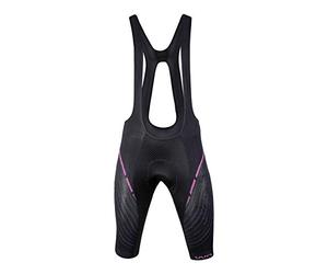 UYN Alpha Biking Lady Bib Short Bib Shorts - BlackBoard/Pink, XS