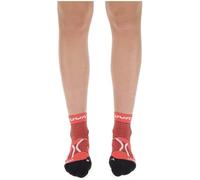 UYN Artze Wall Art Women's Run Marathon Zero Socks, Coral/White, 35/36