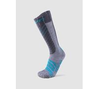 UYN Comfort Fit Lady's Ski Socks - Grey/Turquoise, 39/40