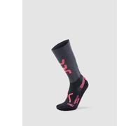 UYN Compression Fly Lady Running Socks - Anthracite/Coral Fluo, 35/36
