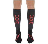 UYN Compression Fly Lady Running Socks, Anthracite/Coral Fluo, 37-38 UK