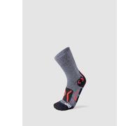 UYN Explorer Mid Men's Outdoor Socks - Grey Melange/Red, 42/44