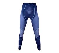 UYN Lady Ambityon Baselayer Pant Long Thermal Compression Trousers - Deep Blue/White/Light Blue, X-Small