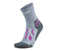 UYN Lady Trekking Approach Merino Mid Socks - Light Grey/Pink, 35/36