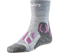 UYN Lady Trekking Approach Merino Mid Socks - Light Grey/Pink, 41/42