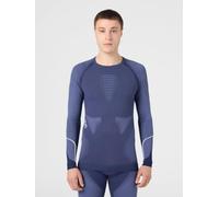 UYN Man Ambityon Baselayer Shirt Thermal Compression Shirt - Deep Blue/Avio/White, Small/Medium