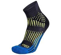 UYN Man Run Shockwave Socks - Anthracite/Royal Blue/Yellow Fluo, 35/38