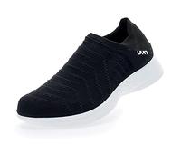 UYN Men's 3D Ribs Sneaker, Black/Charcoal, 6 UK