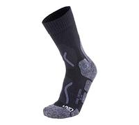 UYN Men's Cool Merino Trekking Socks, Black/Grey Melange, 45/47