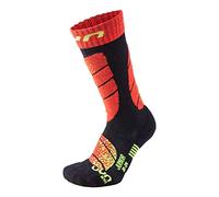 UYN Men's Junior's SKI Socks, Black/Red, 35/38