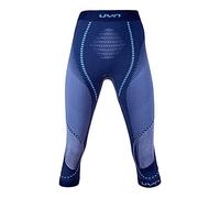 UYN Multisport Ambityon Three Quarter Thermal Compression Trousers - Deep Blue/White/Light Blue, X-Small