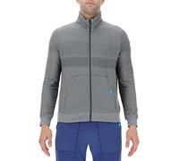 UYN O101994 Natural Training OW Full Zip Long SL_ T-Shirt Men's Gray Melange S