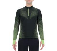 UYN O102095 RUNNING EXCELERATION LONG SL.ZIP UP T-shirt Men's Black/Fluo Yellow XXL