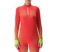 UYN O102124 Running EXCELERATION Long SL.Zip UP T-Shirt Women's Pink/Sunny XL