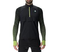 UYN O102433 RUNNING EXCELERATION WINDPROOF SHIRT LONG SL.ZIP UP Jacket Men's Black/Lime L