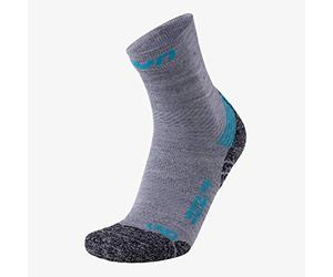 UYN S100079 WINTER PRO RUN Socks Women's Light grey/turquoise 42