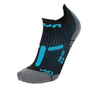 UYN S100223 RUN 2IN Socks Men's Black/Turquoise 44