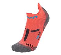 UYN S100224 RUN 2IN Socks Women's Fluo Coral/Anthracite 42