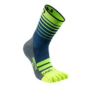 UYN Runner's Five Running Socks Men - Blue, Yellow, Size 42 - 44
