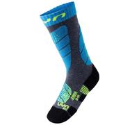 UYN S100045 SKI Socks Unisex Medium gray melange/turquoise 38