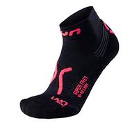 UYN Super Fast Lady's Running Socks - Black/Coral Fluo, 35/36