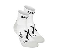 UYN Super Fast Running Socks 2 Pack Men-White,Black, Size 39-41