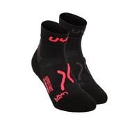 UYN Super Fast Running Socks 2 Pack Women-Black,Coral, Size 41-42