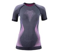 UYN U100050 EVOLUTYON UW SHORT_SL.MELANGE T-shirt Women's Anthracite Melange/Raspberry/Purple XS
