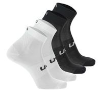 UYN Unisex Quarter Socks, 4 Pack - Essential Low Cut Socks, Logo, Solid Color