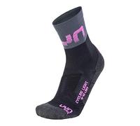 UYN Women Light Lady's Cycling Socks - Black/Grey/Rose Violet, 35/36