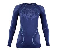 UYN Women's Ambityon Thermal Compression Shirt, Deep Blue/White/Light Blue, L-XL UK