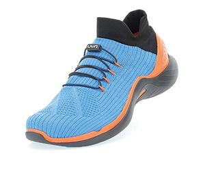 UYN Y100045-A465 City Running Black Sole Sneaker Men Blue/Orange UK 11.5