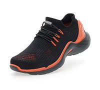 UYN Y100045-B078 City Running Black Sole Sneaker Men Black/Orange UK 10.5