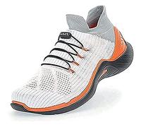 UYN Y100045-W101 City Running Black Sole Sneaker Men White/Orange UK 11.5
