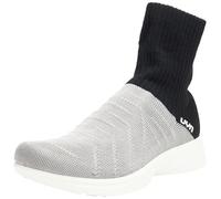 UYN Y100069-S011 3D Ribs Metal Sneaker Women Silver/Black UK 5