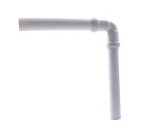 UYNAIT Washbasin Drain Pipe, 32mm, 90° Right-Angle Elbow, Polypropylene, White, Wall-Inlet Straight Pipe, Bathroom Sink Drainage, QS824