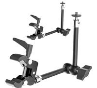 UYODM 2 Pack Articulating Magic Arm Clamp Mount with Super Clamp, 11" Magic Arm Camera Mount with 1/4" Thread, Articulating Arm Friction Camera Mount for Webcam, LED, DSLR, Flash, Security Cameras