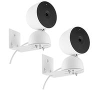 UYODM 2Pack Adhesive Metal Wall Mount for Google Nest Indoor 2nd Generation Security Cam Wired, No Drilling VHB Stick On or Screw Install, Two Ways Install Camera Mounting Bracket Get The Best View