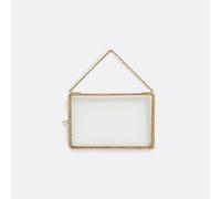 Uyova Hanging Photo Frame with Twisted Border, L15cm Brass