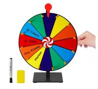 uyoyous 12 Inch Heavy Duty Spinning Prize Wheel 12 Slots Tabletop Roulette Spinner with Dry Erase Markers and Eraser for Carnival, Trade Show, Spinning Game Party Pub