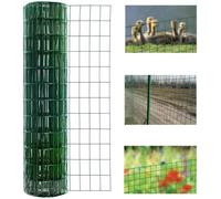 uyoyous 1Mx30M Green Wire Mesh Fencing Roll Multipurpose PVC Coated Galvanised Wire Garden Poultry Netting Mesh Hole Spacing 6cm x 6cm for Outdoor Vegetables Garden Fruits Plants Animals