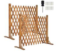 uyoyous 2Pack Expanding Fence Trellis Wood Extendable Garden Trellis Panels Length 34-160cm Freestanding Foldable Garden Screen Panel for Patio Lawn Animal Safety Gate Decoration