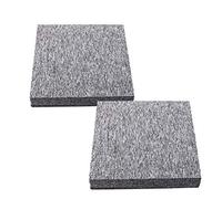 uyoyous Pack of 20 Carpet Tiles, Self-Lying 50 x 50 cm, Durable with Adhesive Patch for All Areas, Home, Office, Bedroom, Non-Slip, Light Grey, 5 ㎡
