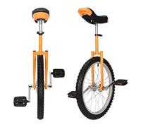 uyoyous Unicycle 20 Inch Unicycle Balance Training Unicycle Stand Height Adjustable Robust for Adults Children Outdoor Sports, Yellow, Unisex