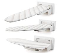 Uyoyous Wall-Mounted Ironing Board with Heat Resistant Cotton Cover, 95 x 30 cm, Folding, Space-Saving, 180° Rotatable, White