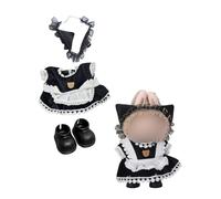 UYRVAPE Doll Clothes for La-bu-bu 17 cm Plush Doll, DIY Outfit and Shoe Set, High-Quality Clothing, Gift for Children & Collectors, Accessories for La-bu-bu Plush (D)